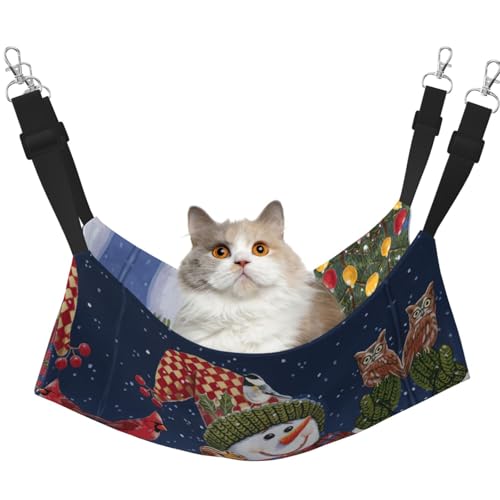 KAPPTYY Weihnachtskarton Schneemann Hängematte, Bett mit verstellbaren Riemen und Metallhaken, doppelseitiges Bett von KAPPTYY