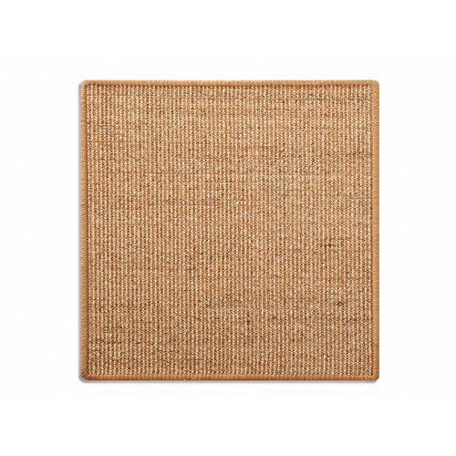 KARAT Sisal Fußmatte Teppich Vorleger Kratzteppich Katzenmöbel Kratzmatte Sisalmatte, widerstandsfähig & in vielen Farben und Größen erhältlich (100 x 100 cm, Cork) von KARAT