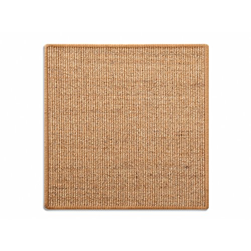 KARAT Sisal Fußmatte Teppich Vorleger Kratzteppich Katzenmöbel Kratzmatte Sisalmatte, widerstandsfähig & in vielen Farben und Größen erhältlich (100 x 100 cm, Cork) von KARAT