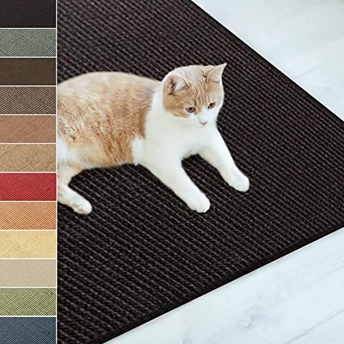 KARAT Sisal Fußmatte Teppich Vorleger Kratzteppich Katzenmöbel Kratzmatte Sisalmatte, widerstandsfähig & in vielen Farben und Größen erhältlich (160 x 200 cm, Schwarz) von KARAT