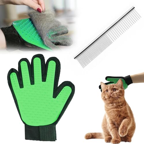 Fellpflege Handschuh Katze Hund, 2 Stück Handschuh für Haustiere, Katzenhandschuh Fellpflege, Fellpflege Handschuh Katze, Katzenhandschuhe, Pflegehandschuh für Haustiere, Waschhandschuh für Katzen von KARELLS