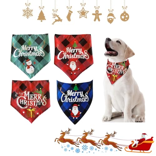 Hundehalstuch Weihnachten, Hund Weihnachten Halstuch, 4 Stück Hunde Bandana Kopftücher, Hundehalstuch, Hundehalstuch Weihnachten Geschenk, Bandana für Hund, Hunde Bandana Kopftücher Hundehalstuch Weihnachten, Hund Weihnachten Halstuch, 4 Stück Hunde Bandana Kopftücher, Hundehalstuch, Hundehalstuch Weihnachten Geschenk, Bandana für Hund, Hunde Bandana Kopftücher von KARELLS