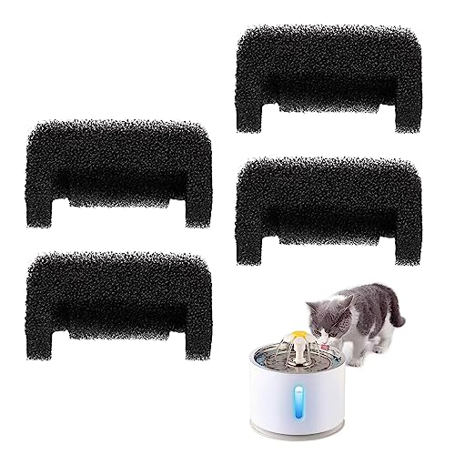 Katze Schwammfilter, Schwammfilter für Katzenbrunnen, Haustierbrunnen Schaumstofffilter,Automatische Haustier Wasserbrunnen Schwammfilter,Haustier Brunnen Ersatz Schaumfilter Aktivkohlefilter(4PCS) von KARELLS