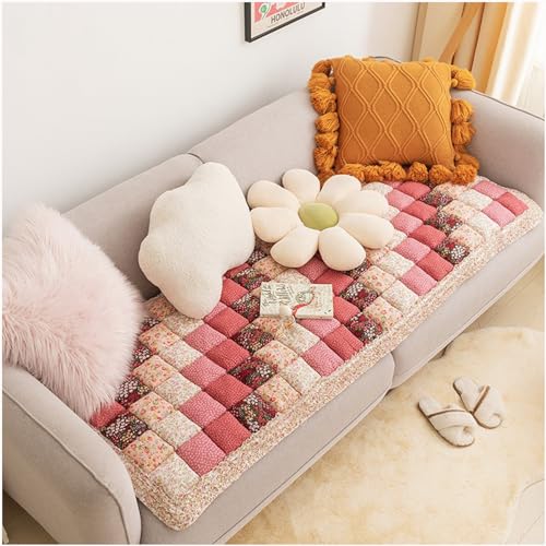 KARFRI Lustige Fuzzy Couchabdeckung, cremefarbene große Karierte quadratische Haustiermatte Bett Couchabdeckung, lustige Fuzzy Haustier Couchabdeckung, Garten Chic Baumwolle schützende Couchabdeckung KARFRI Lustige Fuzzy Couchabdeckung, cremefarbene große Karierte quadratische Haustiermatte Bett Couchabdeckung, lustige Fuzzy Haustier Couchabdeckung, Garten Chic Baumwolle schützende Couchabdeckung von KARFRI