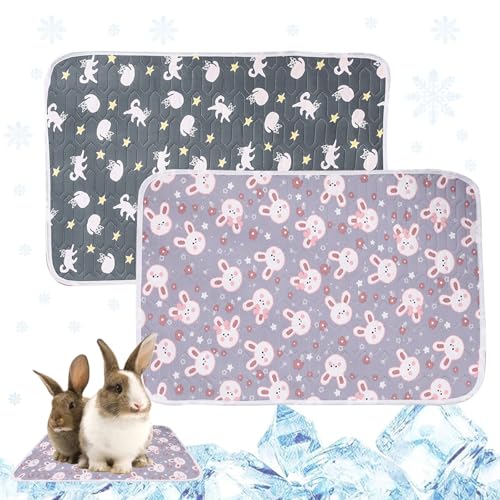 KASESSS 2 Stück Kühlmatte für Kaninchen, 40X30cm Kühlplatte Kaninchen, Sommer Kühlmatte Hasen, Weich und Bequem Kühlinsel Kaninchen, Kleine Pet Cooling Mat für Hasen, Hamster, Meerschweinchen KASESSS 2 Stück Kühlmatte für Kaninchen, 40X30cm Kühlplatte Kaninchen, Sommer Kühlmatte Hasen, Weich und Bequem Kühlinsel Kaninchen, Kleine Pet Cooling Mat für Hasen, Hamster, Meerschweinchen von KASESSS