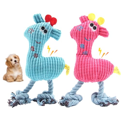 KASESSS 2 Stück REH Hundespielzeug Quietschend, Welpenspielzeug Weiches, Hunde Spielzeug, Dog Toys, Hunde Kuscheltier, Kuscheltier für Hunde, Quietschspielzeug Hund für Kleine Mittlere Große von KASESSS