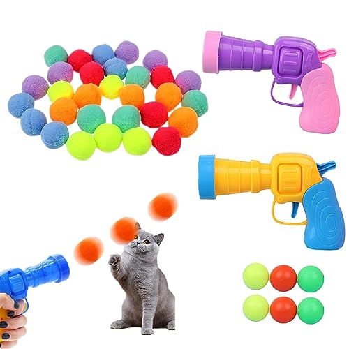 KASESSS 2Stück Katzen Plüschball Schießpistole, Kreatives Plüschball-Schießpistole für Kätzchen, Interaktives Launch-Training, Katzenspielzeug Bälle Launch für Haustier Katzen Training Verfolgungsjagd KASESSS 2Stück Katzen Plüschball Schießpistole, Kreatives Plüschball-Schießpistole für Kätzchen, Interaktives Launch-Training, Katzenspielzeug Bälle Launch für Haustier Katzen Training Verfolgungsjagd von KASESSS