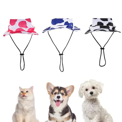 KASESSS 3 Stück Hunde Sonnenhut, Hundemütze, Sommer Sonnenschutz Hut Sonnenhüte mit Ohrlöchern, Kuhmusterung Verstellbar Haustierloch Sonnenschutzhut, Outdoor Sportarten für Kleine Hunde Und Kätzchen KASESSS 3 Stück Hunde Sonnenhut, Hundemütze, Sommer Sonnenschutz Hut Sonnenhüte mit Ohrlöchern, Kuhmusterung Verstellbar Haustierloch Sonnenschutzhut, Outdoor Sportarten für Kleine Hunde Und Kätzchen von KASESSS