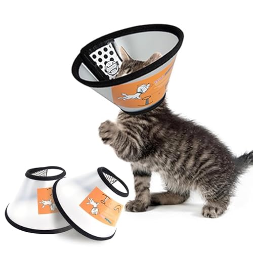 KASESSS 3 Stück Kegel Halskrause Hund Katze, Einstellbar Haustier Halskrause, Anti-Bite Halskrausen für Hunde Katze Klein Trichter Schutzkragen Hund Katze für Rehabilitation und Schönheit (15-18cm) KASESSS 3 Stück Kegel Halskrause Hund Katze, Einstellbar Haustier Halskrause, Anti-Bite Halskrausen für Hunde Katze Klein Trichter Schutzkragen Hund Katze für Rehabilitation und Schönheit (15-18cm) von KASESSS
