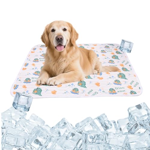 KASESSS Kühlmatte Hund, Selbstkühlende Kühlmatte für Hunde, Sommer Kühldecke Hund, Cartoon Dinosaurier kühlmatte Katze, Kühldecke für Hunde 70x50CM, Hundekühlmatte für Zuhause Unterwegs oder im Auto KASESSS Kühlmatte Hund, Selbstkühlende Kühlmatte für Hunde, Sommer Kühldecke Hund, Cartoon Dinosaurier kühlmatte Katze, Kühldecke für Hunde 70x50CM, Hundekühlmatte für Zuhause Unterwegs oder im Auto von KASESSS