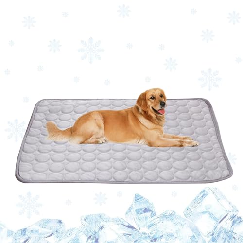 KASESSS Kühlmatte Hund, Selbstkühlende Kühlmatte für Hunde, Sommer Kühldecke Hund, Weich Bequem kühlmatte Katze, Kühldecke für Hunde 70x55CM, Hundekühlmatte für Zuhause Unterwegs oder im Auto, Grau KASESSS Kühlmatte Hund, Selbstkühlende Kühlmatte für Hunde, Sommer Kühldecke Hund, Weich Bequem kühlmatte Katze, Kühldecke für Hunde 70x55CM, Hundekühlmatte für Zuhause Unterwegs oder im Auto, Grau von KASESSS