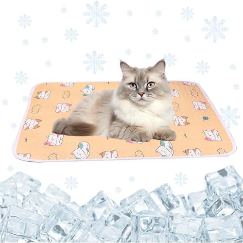 KASESSS Kühlmatte Katze, Latex Kühlmatte für Katzen, 50x40cm Katzen Kühlmatte, Waschbares Kühldecke Katze für Hund Klein und Katzens für Sommer Zuhause Unterwegs oder im Auto, Orangefarbene Farbe KASESSS Kühlmatte Katze, Latex Kühlmatte für Katzen, 50x40cm Katzen Kühlmatte, Waschbares Kühldecke Katze für Hund Klein und Katzens für Sommer Zuhause Unterwegs oder im Auto, Orangefarbene Farbe von KASESSS
