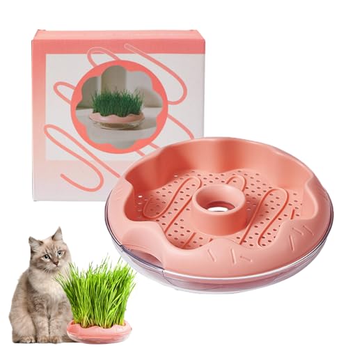 KASESSS Pflanzschalen für Katzengras, Runde Tablett Katzengras, Hydroponics Keimschale für Katzengras Kunststoff Katzengras Schale, Soil Free Seed Sprouter für Katzengras und Katzenminze KASESSS Pflanzschalen für Katzengras, Runde Tablett Katzengras, Hydroponics Keimschale für Katzengras Kunststoff Katzengras Schale, Soil Free Seed Sprouter für Katzengras und Katzenminze von KASESSS
