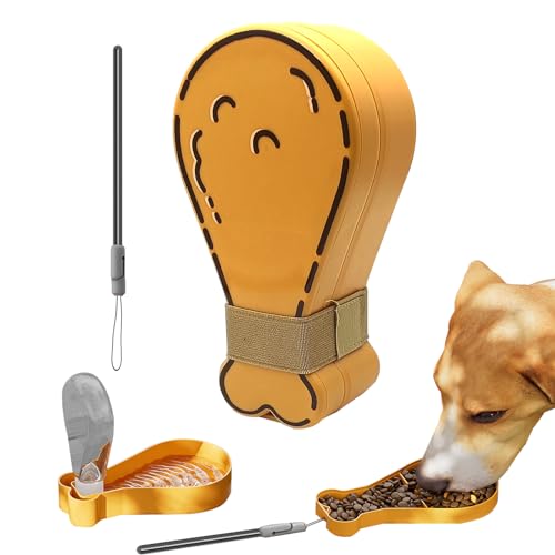 KASESSS Trinkflasche Hunde für Unterwegs, Hundetrinkflasche für Unterwegs, Trinkflasche Hund 200ml mit 90g Futterbehälter Hunde Trinkflasche mit Slow Food Napf für Welpen und Katzen Hundezubehör to Go KASESSS Trinkflasche Hunde für Unterwegs, Hundetrinkflasche für Unterwegs, Trinkflasche Hund 200ml mit 90g Futterbehälter Hunde Trinkflasche mit Slow Food Napf für Welpen und Katzen Hundezubehör to Go von KASESSS