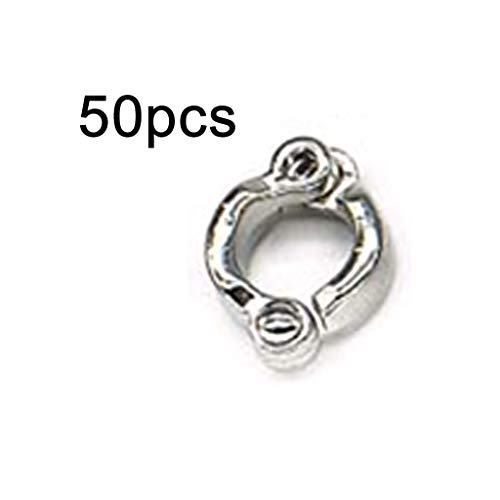 KASFDBMO 50 Packungen Vogel Papagei Bein Metall Fuß Clips Legierung Clip On Ringe Outdoor Fliegentraining Zubehör für Sittiche von KASFDBMO