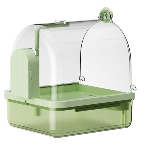 KASFDBMO Transparente Badebox zum Aufhängen, automatische Wasserzirkulation, Vogeltränke, Vogelkäfig-Werkzeug KASFDBMO Transparente Badebox zum Aufhängen, automatische Wasserzirkulation, Vogeltränke, Vogelkäfig-Werkzeug von KASFDBMO