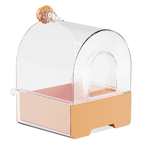 KASFDBMO Transparente Vogel-Wassertränke Duschbox Duschbox für Papageien, Sittiche, Nymphensittiche, Haustierkäfig, hängende Badewannenschale, Vogelwerkzeug KASFDBMO Transparente Vogel-Wassertränke Duschbox Duschbox für Papageien, Sittiche, Nymphensittiche, Haustierkäfig, hängende Badewannenschale, Vogelwerkzeug von KASFDBMO