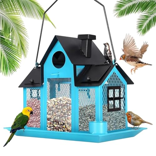 KASFDBMO Vogelfutterstation aus Eisen, solarbetrieben, Vogelfutterstation für den Außenbereich, Gartendekoration, hängender und wetterbeständiger Beobachtungskäfig KASFDBMO Vogelfutterstation aus Eisen, solarbetrieben, Vogelfutterstation für den Außenbereich, Gartendekoration, hängender und wetterbeständiger Beobachtungskäfig von KASFDBMO