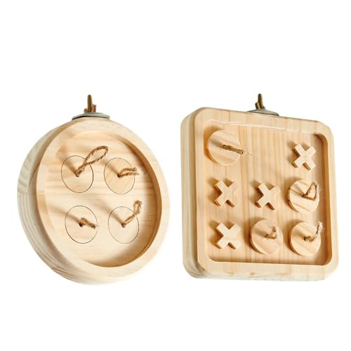 KASFDBMO Vogelkauen Spielzeugkau Holz Puzzle Für Kleine Haustier Eichhörnchen Timothy Enrichment Futterspiel von KASFDBMO