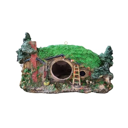 KASNLSAC Birdhouse Vogel Nest Garden Decor Grüne Harz Haus mit lanterem Lanyard leicht zu installieren, wasserdichtes UV -Widerstand im Freien im Freien für die Terrasse Hinterhof Grün von KASNLSAC