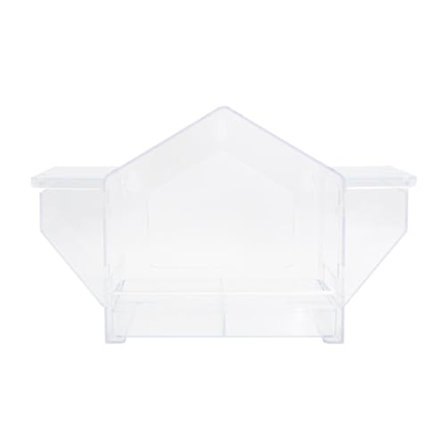 KASNLSAC Cottage-förmige Vögel Feeder Fenster mit Saugnäpfeln transparentes Kunststoff großer Aussichtsbereich Wetterresistente Einfach Installation Dual Getary Design transparent von KASNLSAC