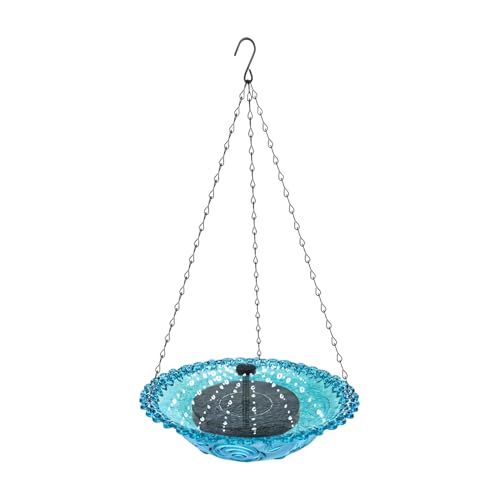 KASNLSAC Einfach zu bedienende Solarwasserpumpe angetrieben Bad Solaranbetriebener Brunnen Multifunktionales Becken für Feeder Drinking Terrasse Garten Yard Blau von KASNLSAC