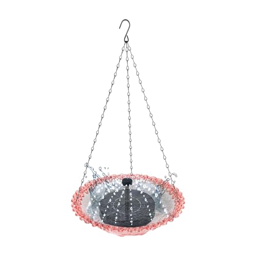KASNLSAC Einfach zu bedienende Solarwasserpumpe angetrieben Bad Solaranbetriebener Brunnen Multifunktionales Becken für Feeder Drinking Terrasse Garten Yard Rosa von KASNLSAC
