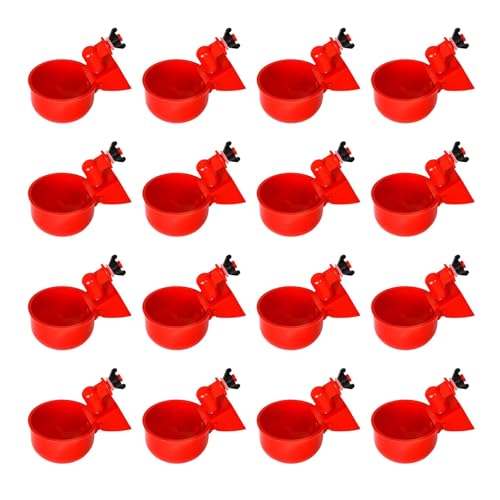 KASNLSAC Farm Wasserversorgungssystem 16 Stcs Automatische Hühnerbecher Geflügelbrunnen für Hühner Enten Gänse Truthähnen Langlebiges Leckdofeldede mit einfach Rot 16pcs KASNLSAC Farm Wasserversorgungssystem 16 Stcs Automatische Hühnerbecher Geflügelbrunnen für Hühner Enten Gänse Truthähnen Langlebiges Leckdofeldede mit einfach Rot 16pcs von KASNLSAC