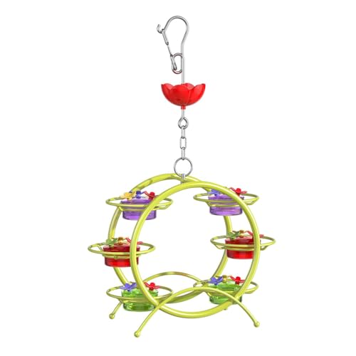 KASNLSAC Lecksoßer Hummingbird Feeder Top Fill Outdoor Hanging mit 6 Gläser 18 Ameisen-Proof-Fütterungsanschlüsse Design einfach zu reinigen Demontage Charming Garden Grün von KASNLSAC