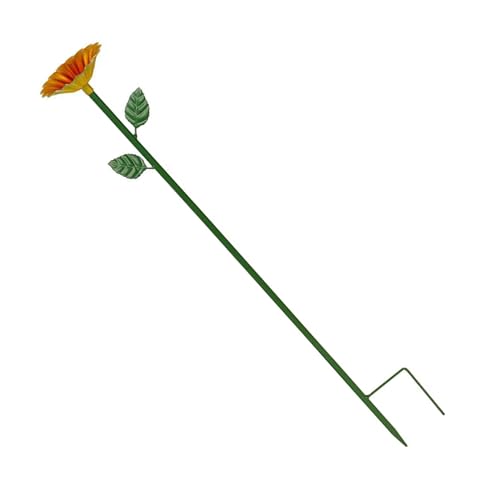 KASNLSAC Metall Bienengarten Stake Dekorative Tassen Ornament Gieselstation Blumenform rostresistente Outdoor-Dekor Wetterfeste Hofkunst für Bienen Schmetterlinge Gelb von KASNLSAC