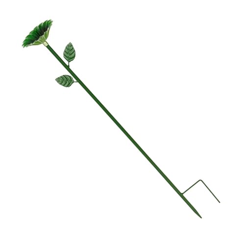 KASNLSAC Metall Bienengarten Stake Dekorative Tassen Ornament Gieselstation Blumenform rostresistente Outdoor-Dekor Wetterfeste Hofkunst für Bienen Schmetterlinge Grün von KASNLSAC
