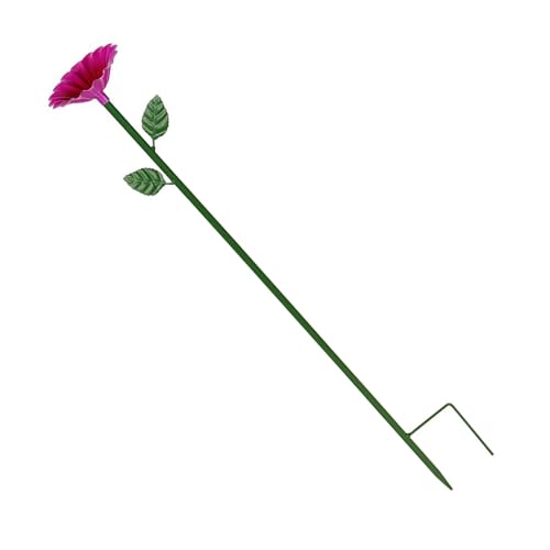 KASNLSAC Metall Bienengarten Stake Dekorative Tassen Ornament Gieselstation Blumenform rostresistente Outdoor-Dekor Wetterfeste Hofkunst für Bienen Schmetterlinge Rot von KASNLSAC