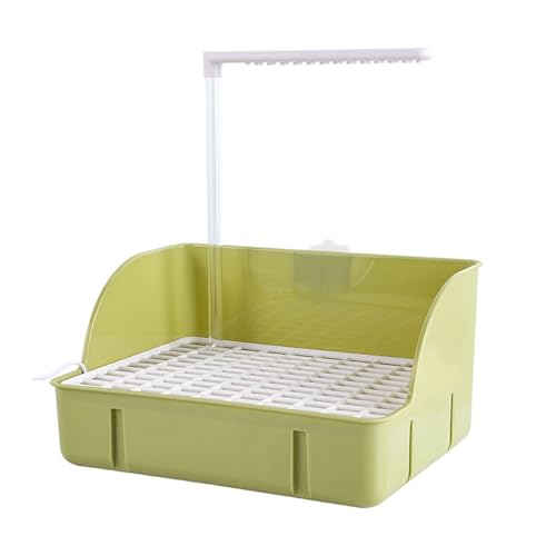 KASNLSAC Papageienbadewanne Vögel Duschspielzeug automatisch mit Pumpen großer Brunnen für Cockatiel Conure Blockgie Lovebird spritzsicheres Design Hygienikum Grün von KASNLSAC