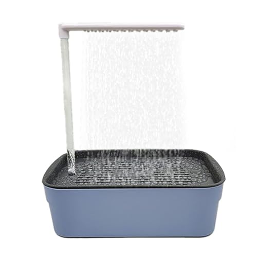 KASNLSAC Papageische Dusche für Birds Automatisches Badewannenbad mit Pumpe Elektrikumlauf Wasser Shotel Cockatiel afrikanische graue Lovebird Easy Installieren Sie Käfig Dunkelblau von KASNLSAC