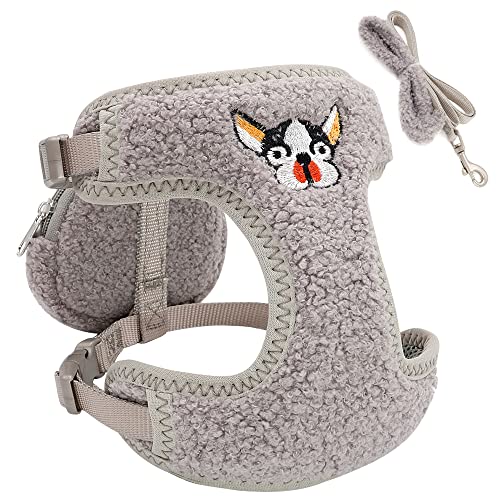 Haustierzubehör Niedliche Haustierhundkabelbaum Lesah Set kein Pull Mesh Catgabeless Weste for kleine mittelgroße Hunde verstellbar (Color : G, Size : B) von KASUK