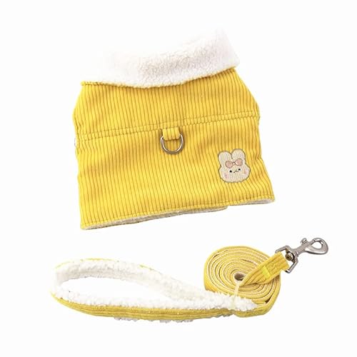 Haustierzubehör Warm Hundekleidung Fleece süße Hunde Weste Kabelbaum Set for Herbst- und Winterkatze Kleidung (Color : D, Size : A) von KASUK