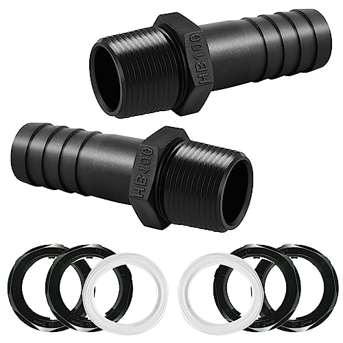 KATELUO Tankdurchführung 1 Zoll, Fassanschluss, PVC Regentonnendurchführung, Regentonne Schlauchanschluss, Tankverschraubung mit 2 Dichtung und 4 Tülle für Wassertanks Regentonne Zisternen KATELUO Tankdurchführung 1 Zoll, Fassanschluss, PVC Regentonnendurchführung, Regentonne Schlauchanschluss, Tankverschraubung mit 2 Dichtung und 4 Tülle für Wassertanks Regentonne Zisternen von KATELUO
