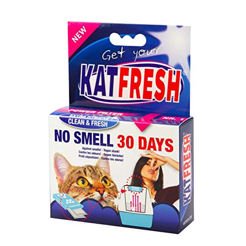 KATFRESH Power Filter - Effektiver Katzentoiletten Geruchsfilter - Reduziert Urin-Geruch und Ammoniakgase im Katzenklo - 1x Geruchsentferner Filter für 30 Tage von KATFRESH