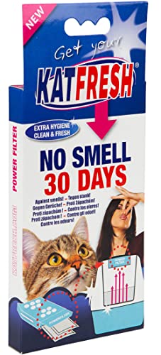 KATFRESH Power Filter - Effektiver Katzentoiletten Geruchsfilter - Reduziert Urin-Geruch und Ammoniakgase im Katzenklo - Geruchsentferner Filter von KATFRESH