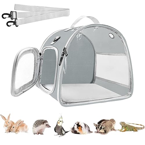 Tragetasche für kleine Tiere, verbesserte tragbare Meerschweinchen-Tragetasche, transparente Hamster-Tragetasche, Reptilien, Ratten, Kaninchen, Bartdrache, Igel, Tragetasche für Reisen, Wandern, Tragetasche für kleine Tiere, verbesserte tragbare Meerschweinchen-Tragetasche, transparente Hamster-Tragetasche, Reptilien, Ratten, Kaninchen, Bartdrache, Igel, Tragetasche für Reisen, Wandern, von KATOLK