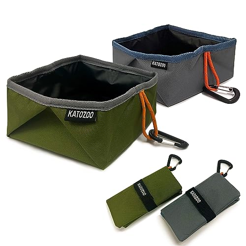 Reise-Hundenäpfe, zusammenklappbar, 1,7 l, für Futter und Wasser, 2 Stück Reise-Hundenäpfe, zusammenklappbar, 1,7 l, für Futter und Wasser, 2 Stück von KATOZOO