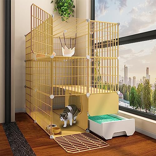 Katzen-Laufstall, abnehmbare Metalldraht-Zwinger, Kiste, DIY-Haustierhaus für den Innenbereich, Katzenkäfige für den Innenbereich, große zusammengebaute Katzengehege, großer Übungsplatz (Grö Katzen-Laufstall, abnehmbare Metalldraht-Zwinger, Kiste, DIY-Haustierhaus für den Innenbereich, Katzenkäfige für den Innenbereich, große zusammengebaute Katzengehege, großer Übungsplatz (Grö von KAZUP