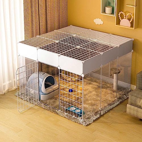 Katzenkäfig für den Innenbereich, Kleintierkäfig, Haustier-Laufstall, abnehmbare tragbare Katzengehege aus Metall, Haustierzaun, Hof für Meerschweinchen, Hasen, Frettchen, Hamster, Welpen (G Katzenkäfig für den Innenbereich, Kleintierkäfig, Haustier-Laufstall, abnehmbare tragbare Katzengehege aus Metall, Haustierzaun, Hof für Meerschweinchen, Hasen, Frettchen, Hamster, Welpen (G von KAZUP