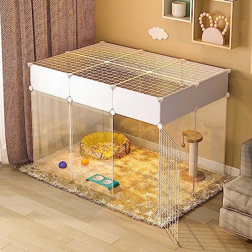 Katzenkäfig für den Innenbereich, Kleintierkäfig, Haustier-Laufstall, abnehmbare tragbare Katzengehege aus Metall, Haustierzaun, Hof für Meerschweinchen, Hasen, Frettchen, Hamster, Welpen (G Katzenkäfig für den Innenbereich, Kleintierkäfig, Haustier-Laufstall, abnehmbare tragbare Katzengehege aus Metall, Haustierzaun, Hof für Meerschweinchen, Hasen, Frettchen, Hamster, Welpen (G von KAZUP