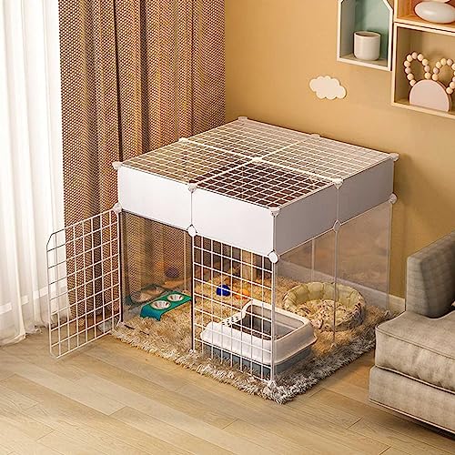 Katzenkäfig für den Innenbereich, Kleintierkäfig, Haustier-Laufstall, abnehmbare tragbare Katzengehege aus Metall, Haustierzaun, Hof für Meerschweinchen, Hasen, Frettchen, Hamster, Welpen (G Katzenkäfig für den Innenbereich, Kleintierkäfig, Haustier-Laufstall, abnehmbare tragbare Katzengehege aus Metall, Haustierzaun, Hof für Meerschweinchen, Hasen, Frettchen, Hamster, Welpen (G von KAZUP