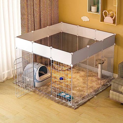 Katzenkäfig für drinnen, Katzengehege, Abnehmbarer Metall-Kleintierkäfig, Haustier-Laufstall, tragbares Katzenhaus, Haustierzaun, Hofzaun für Meerschweinchen, Hasen, Frettchen, Hamster, Welp Katzenkäfig für drinnen, Katzengehege, Abnehmbarer Metall-Kleintierkäfig, Haustier-Laufstall, tragbares Katzenhaus, Haustierzaun, Hofzaun für Meerschweinchen, Hasen, Frettchen, Hamster, Welp von KAZUP