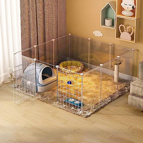 Katzenkäfig für drinnen, Katzengehege, Abnehmbarer Metall-Kleintierkäfig, Haustier-Laufstall, tragbares Katzenhaus, Haustierzaun, Hofzaun für Meerschweinchen, Hasen, Frettchen, Hamster, Welp Katzenkäfig für drinnen, Katzengehege, Abnehmbarer Metall-Kleintierkäfig, Haustier-Laufstall, tragbares Katzenhaus, Haustierzaun, Hofzaun für Meerschweinchen, Hasen, Frettchen, Hamster, Welp von KAZUP