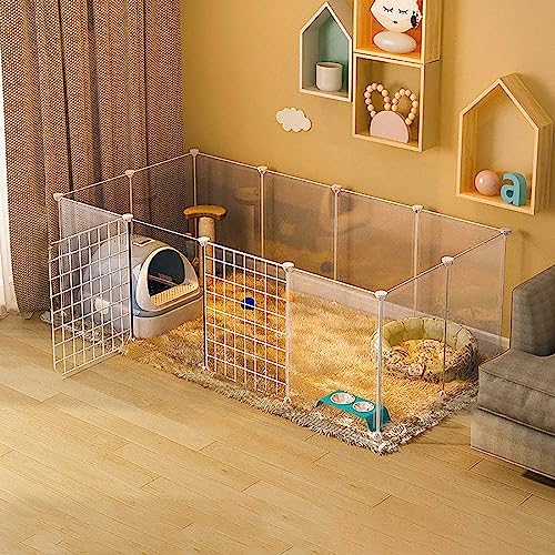 Katzenkäfig für drinnen, Katzengehege, Abnehmbarer Metall-Kleintierkäfig, Haustier-Laufstall, tragbares Katzenhaus, Haustierzaun, Hofzaun für Meerschweinchen, Hasen, Frettchen, Hamster, Welp Katzenkäfig für drinnen, Katzengehege, Abnehmbarer Metall-Kleintierkäfig, Haustier-Laufstall, tragbares Katzenhaus, Haustierzaun, Hofzaun für Meerschweinchen, Hasen, Frettchen, Hamster, Welp von KAZUP