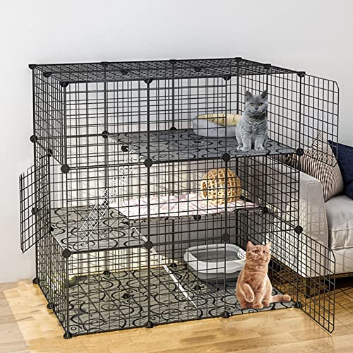 Katzenkäfige für den Innenbereich, Katzengehege – DIY-Laufstall für Haustiere, Haustierkäfige für Katzen, Metallgehege mit Tür für kleine Haustiere, Kaninchen, Igel, Katzen, Meerschweinchen, Katzenkäfige für den Innenbereich, Katzengehege – DIY-Laufstall für Haustiere, Haustierkäfige für Katzen, Metallgehege mit Tür für kleine Haustiere, Kaninchen, Igel, Katzen, Meerschweinchen, von KAZUP