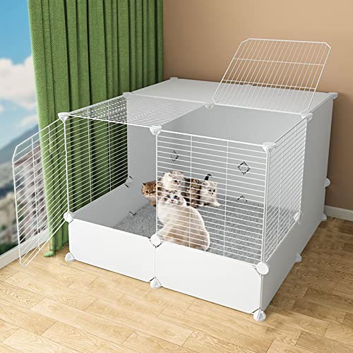 Katzenkäfige für den Innenbereich, groß – Katzenkäfig, DIY-Laufstall für Haustiere, Kleintierkäfig mit Tür für kleine Haustiere, Kaninchen, Igel, Katzen, Meerschweinchen Katzenkäfige für den Innenbereich, groß – Katzenkäfig, DIY-Laufstall für Haustiere, Kleintierkäfig mit Tür für kleine Haustiere, Kaninchen, Igel, Katzen, Meerschweinchen von KAZUP
